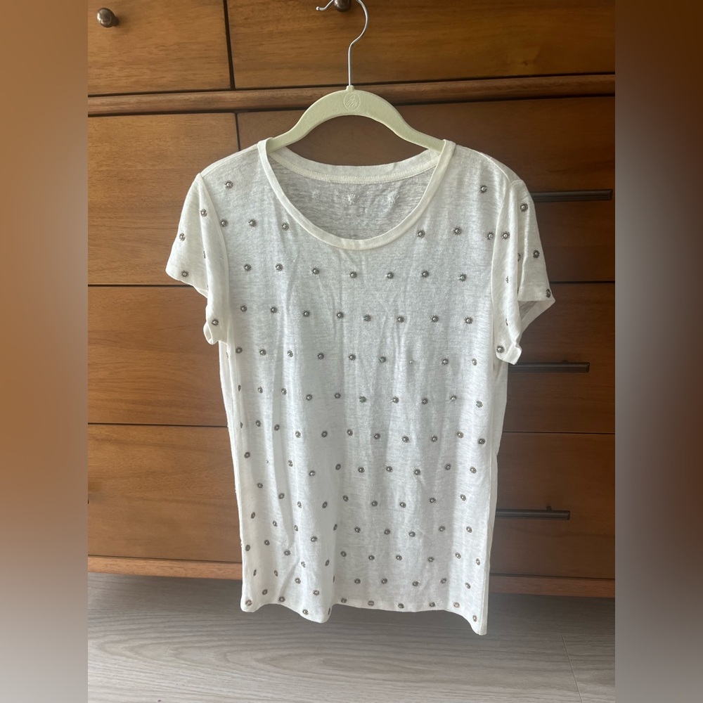 Alice & Olivia Beaded Shirt: Size S